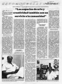 "Los espacios de arte y creatividad también son un servicio a la comunidad"  [artículo].