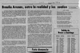 Braulio Arenas, entre la realidad y los sueños  [artículo] Holemin.