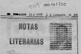 Notas literarias  [artículo] Mesa Seco.