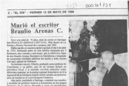 Murió el escritor Braulio Arenas C.  [artículo].