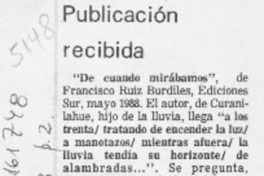 Publicación recibida  [artículo].