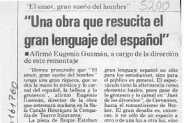 "Una Obra que resucita el gran lenguaje del español"  [artículo].