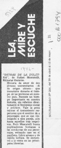 "Detrás de la dulzura"  [artículo].