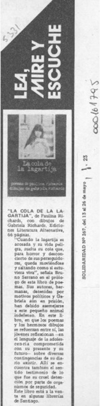 "La Cola de la lagartija"  [artículo].