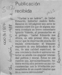 Publicación recibida  [artículo].