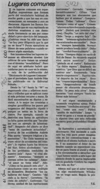 Lugares comunes  [artículo] T. C.