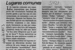 Lugares comunes  [artículo] T. C.
