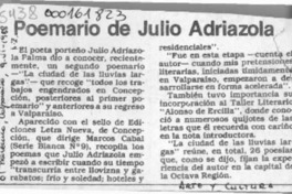 Poemario de Julio Adriazola  [artículo].