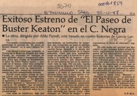 Exitoso estreno de "El paseo de Buster Keaton" en el C. Negra