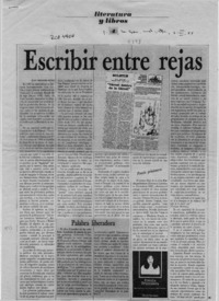 Escribir entre rejas  [artículo] Juan Armando Epple.