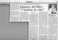 Impacto del libro "Cambiar la vida"  [artículo].
