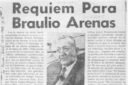 Réquiem para Braulio Arenas  [artículo] Miguel Angel Díaz A.