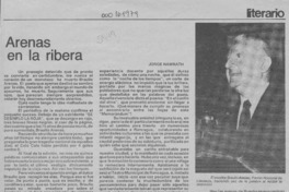 Arenas en la ribera  [artículo] Jorge Nawrath.