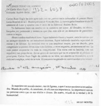 El cementerio de Lonco  [artículo] Hugo Montes.