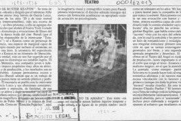 Teatro  [artículo].