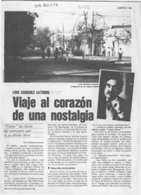 Viaje al corazón de una nostalgia  [artículo] Fernando Barraza.