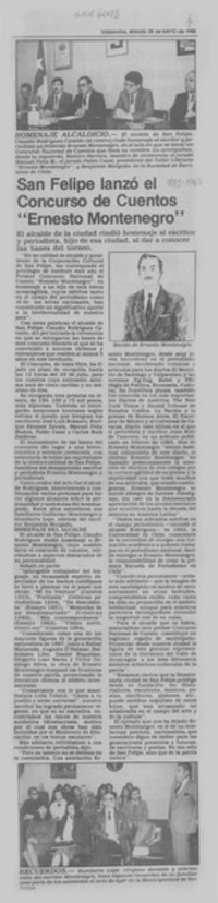 San Felipe lanzó el concurso de cuentos "Ernesto Montenegro"