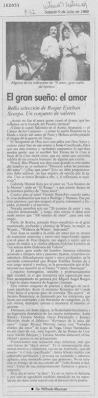 El gran sueño, el amor