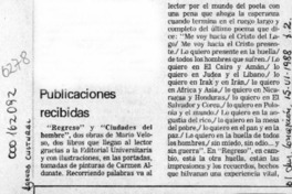 Publicaciones recibidas  [artículo].