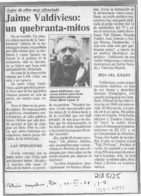 Jaime Valdivieso, un quebranta-mitos  [artículo].