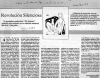 Revolución silenciosa  [artículo] Emilio de la Cruz Hermosilla.