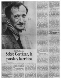 Sobre Cortázar, la poesía y la crítica