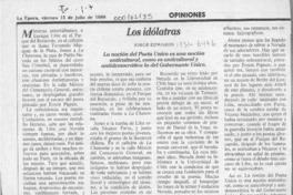 Los idólatras  [artículo] Jorge Edwards.