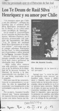 Los Te Deum de Raúl Silva Henríquez y su amor por Chile  [artículo].