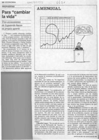 Para "cambiar la vida"  [artículo].