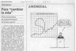 Para "cambiar la vida"  [artículo].