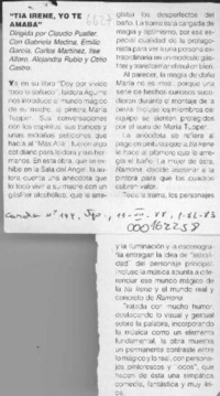 "Tía Irene, yo te amaba"  [artículo].