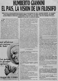 Humberto Giannini, el país, la visión de un filósofo