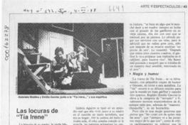 Las locuras de "Tía Irene"  [artículo] A. M. F.