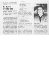 El pulso, donde late  [artículo] G. B.