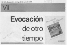 Evocación de otro tiempo