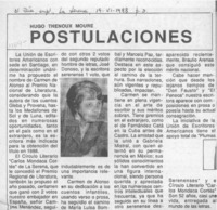 Postulaciones  [artículo] Hugo Thénoux Moure.