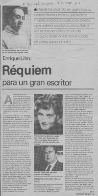 Enrique Lihn, réquiem para un gran escritor
