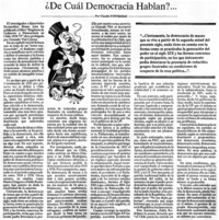 De cuál democracia hablan -- ?