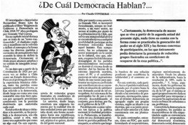 De cuál democracia hablan -- ?