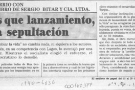 Más que lanzamiento, una sepultación  [artículo].