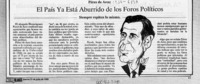 El país ya está aburrido de los foros políticos  [artículo] Hermógenes Pérez de Arce.