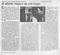 El aliento mágico de una mujer  [artículo] J. A. P.