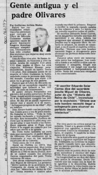 Gente antigua y el padre Olivares