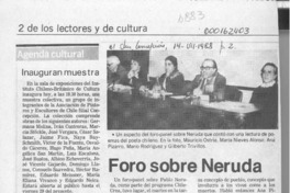 Foro sobre Neruda  [artículo].