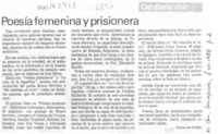 Poesía femenina y prisionera