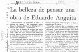 La Belleza de pensar una obra de Eduardo Anguita
