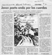 Joven poeta anda por las cuerdas  [artículo] Rodolfo Gambetti.