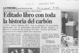 Editado libro con toda la historia del carbón  [artículo] Mario Aravena M.