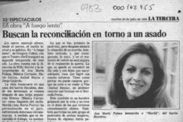 Buscan la reconciliación en torno a un asado  [artículo].