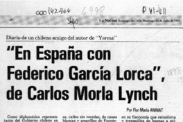 "En España con Federico García Lorca" de Carlos Morla Lynch